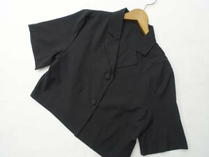 美品 グレイル GRL 五分袖 洗えるジャケット L ブラック 【メール便可】