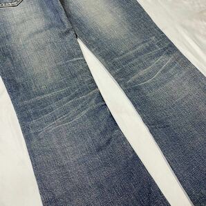 00's JAPANESE LABEL Flared damage denim pants archive goa ifsixwasnine kmrii share spirit lgb 14th addictionの画像6