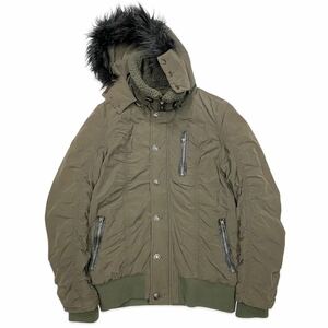 Rare 00's JAPANESE LABEL Shirring detachable fur jacket archive goa ifsixwasnine kmrii share spirit lgb 14th addiction