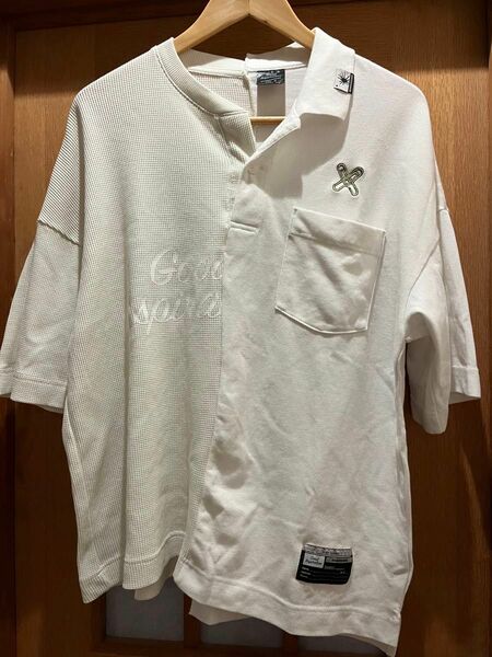 GU ミハラマサヒロ　コラボ　半袖ポロシャツ　ホワイト　アイボリー　Mサイズ
