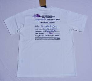 ▲ノースフェイス 速乾半袖TシャツS寸 ホワイト バックプリント NT32439 新品