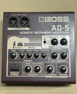 BOSS AD-5 アコースティック インストルメント プロセッサー：中古・ジャンク品