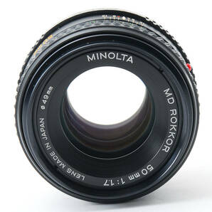 ★ Minolta ミノルタ MD Rokkor 50mm f/1.7 Manual Focus Standard Lens for MD Mount キャップ付 ★ #S025の画像4