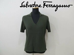 1 jpy Salvatore * Ferragamo short sleeves knitted shirt green size M