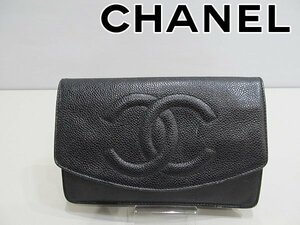  Chanel черная икра s gold длинный кошелек чёрный 