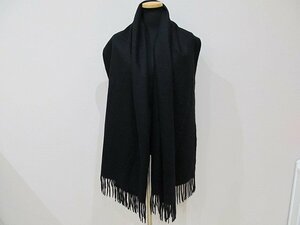 １円 ALBAS CASHMERE ホワイトカシミヤ 100% 黒　ストール　