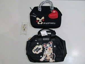 1 jpy [ Golf series ] unused storage MU sport tea holder bag pouch attaching black CINDI BENDI bag black 3 point together 