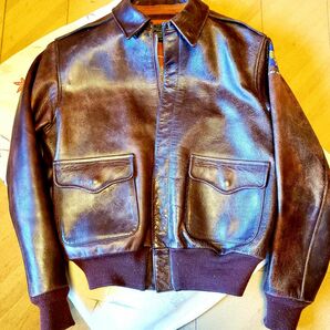 REALMcCOY'S リアルマッコイズ A-2 馬革 ISOLA,N.Y レザー leather ジャケット JACKET 初期