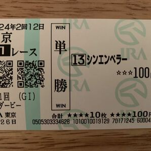 シンエンペラー　日本ダービー　2024年　単勝　現地馬券　JRA 競馬