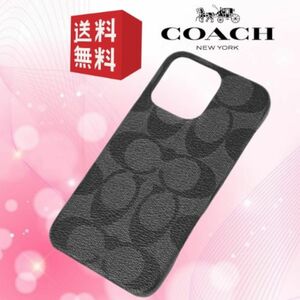 【新品 未使用】COACH コーチ iPhone13Proケース ブラック スマホケース カバー レディース メンズ CO-401