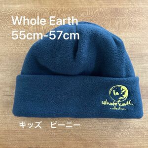 キッズ　ビーニー　帽子　キャップ　Whole Earth フリース Beanie ネイビー　未使用