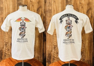 【SKULL FLIGHT】サイズM　Tシャツ　USAコットン　スカルフライト　ランブル