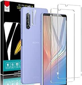 Xperia 10 V 専用 ガラスフィルム (2枚) ＋ カメラフィルム (2枚) 9H硬度 対応 SO-52D/SOG11 2