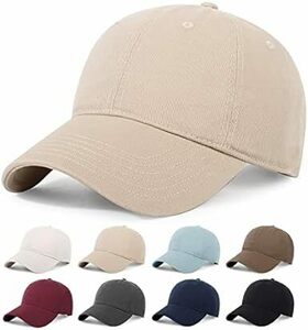 [Geyanuo] キャップ メンズ 大きいサイズ 帽子 深め 特大 60-64cm コットン100% 無地 紫外線対策 サイズ調