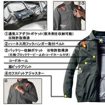 送料無料！　長袖　単体　XL　（カジュアルユースにも活躍！）　エアークラフト　バートル　作業服　熱中対策　デグ　【　AC2011　】_画像4