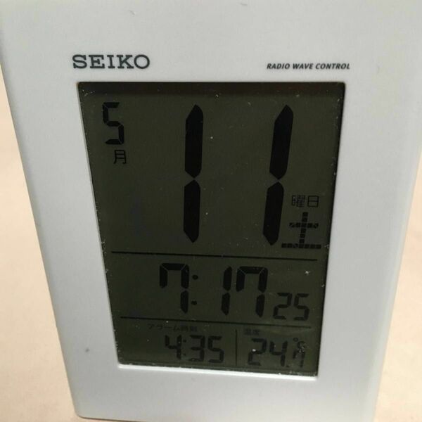 電波時計 目覚まし時計 湿度 温度 六曜 セイコー デジタル SQ759W ジャンク