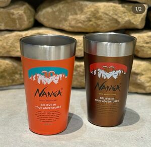 NANGA×STANLEY スタッキング真空パイントオレンジ＆メープル　30周年限定 2色セット