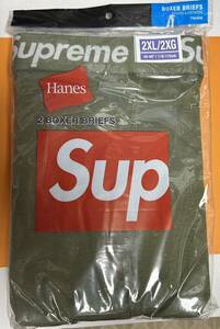 Supreme Hanes Boxer Briefs オリーブ　XXL 未使用　2pack 希少