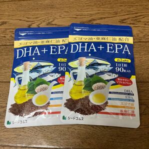seed comsエゴマ油・亜麻仁油配合DHA+EPA（90粒入約 3ヶ月分×2袋）