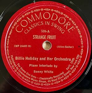BILLIE HOLIDAY COMMODORE コロムビア・プレス Strange Fruit/ Fine and Mellow