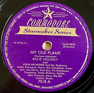 BILLIE HOLIDAY COMMODORE My Old Flame Com585 is another Take?