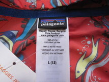 新品/タグ付 Patagonia パタゴニア K'S BAGGIES JKT バギーズ ジャケット キッズL(12) 赤ボディー/魚総柄 UPF紫外線防止指数50＋ キャンプ_画像3