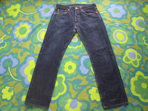 Levi's リーバイス 501 牛革パッチ デニムパンツ W31/L34 綿100 USED ベトナム製 裾/チェースステッチ