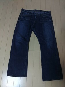 R.J.Ba-ru J Be D307C Vintage обработка джинсы Denim брюки темно синий цвет .. обработка Flat Head FLATHEAD w36