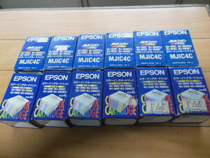 古い EPSON エプソン純正 　MJIC4C カラーインクカートリッジ １２個 MJ-500C 　MJ-800C　MJ3000C用