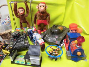 that time thing Showa era. toy tin plate tank * bike *. car * monkey * other junk made in Japan 