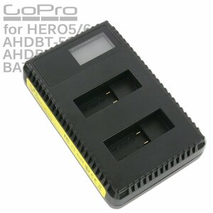 GoPro HERO5 HERO6 for USB dual charger battery charger interchangeable AHDBT-501 AHDBT-601 rechargeable battery display built-in 