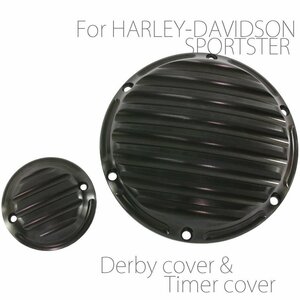  Harley sport Star Dubey cover timer cover set B type 6 hole black left right XL883 XL1200 2004~2017 model 