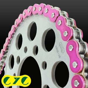 ★車種検索可★CYC 420-120L バイクチェーン メタリックパープル エイプ APE CD50 ベンリー 50S ベンリー CD50 カブ プレスカブ リトルカブ