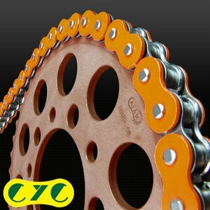 ★車種検索可★CYC 420-120L バイクチェーン オレンジ RG50T TS50W WORUFU コレダ スポーツ 50 スクランブラ-50 スーパーカブ C50 ゴリラ