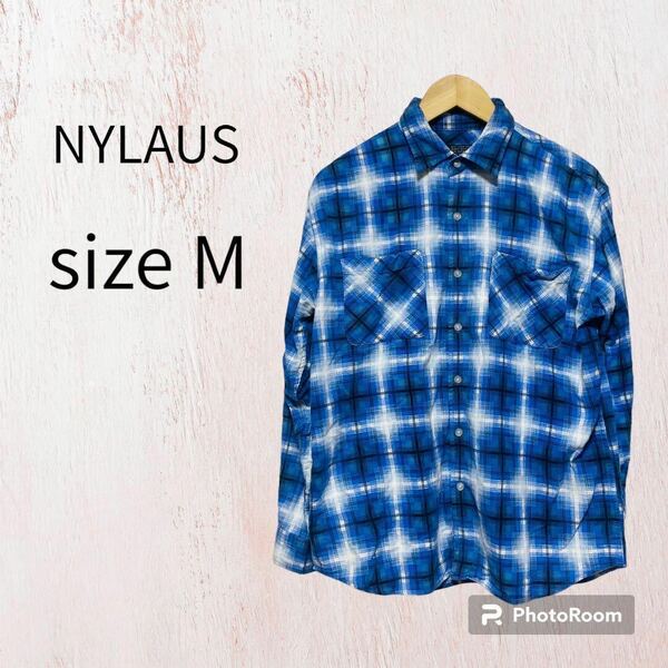 シャツ メンズ M チェック NYLAUS ナイラス