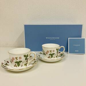 WEDGWOOD Wedgwood WILD STRAWBERRY лесная земляника cup & блюдце кофейная чашка 2 покупатель комплект с ящиком [0528-B]