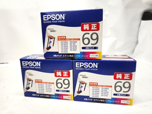 未使用 エプソン 純正 69 インクカートリッジ IC4CL69 4色パック 3箱セット インク 砂時計 EPSON 札幌市 平岸店 