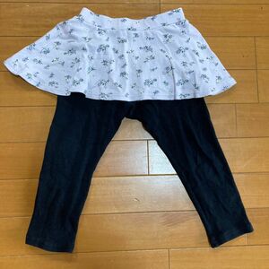 キッズスカッツ　花柄スカッツ　エバクロ スカッツ ストレッチ ボトムス