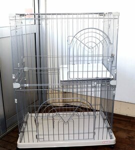 #W-3924# Iris o-yama pet cage two -step type PEC-902 system Circle width 93cm depth 63cm height 121. tray attaching Cath ta