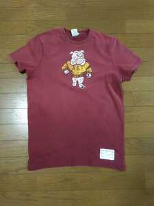 Abercrombie & Fitch アバクロ　BULLDOGS ブルドッグ ロゴ USED加工 半袖Tシャツ サイズＭ　ペルー製