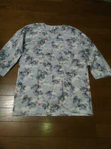 ma. peace Japan . common carp . shirt popular complete sale * now year . main dragon dragon < cotton 100%> festival dabo shirt summer festival outer garment L size men's 