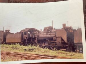 昭和鉄道写真：芸備線管理所配置のC58 49(後ろにC62 48[糸崎])。1968年頃撮影。7.7×10.9㎝。