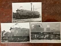 昭和鉄道写真：中央線八王子機関区のEF11 2[八王子]/３景。1963年11月撮影。7.7×11.7㎝。_画像1