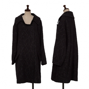  Keita Maruyama KEITA MARUYAMA flower weave design wool coat black M