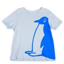 ワイズフォーリビングY's for living ペンギンプリントTシャツ 水色M位_画像1