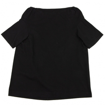 ヨウジヤマモト ファムYohji Yamamoto FEMME コットンギャザーデザインネックTシャツ 黒3_画像2