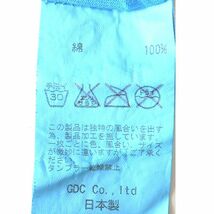 GDC ジーディーシー 日本製 綿100% コットン 半袖VネックTシャツ 薄手 男女兼用 ユニセックス メンズMサイズ 青 送料無料 A430_画像6