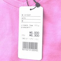 GDC ジーディーシー 日本製 綿100% コットン 半袖VネックTシャツ 薄手 男女兼用 ユニセックス メンズMサイズ ピンク 送料無料 A432_画像4