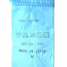 GDC ジーディーシー 日本製 綿100% コットン 半袖丸首Tシャツ 薄手 男女兼用 ユニセックス メンズMサイズ 青 送料無料 A428_画像7