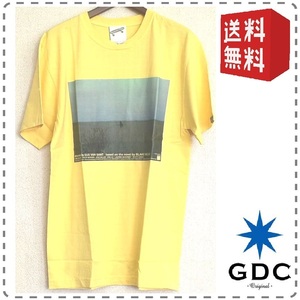 GDC ジーディーシー メンズ半袖Tシャツ Paranoidpark パラノイドパーク 黄 綿100% サイズM 送料無料 A093